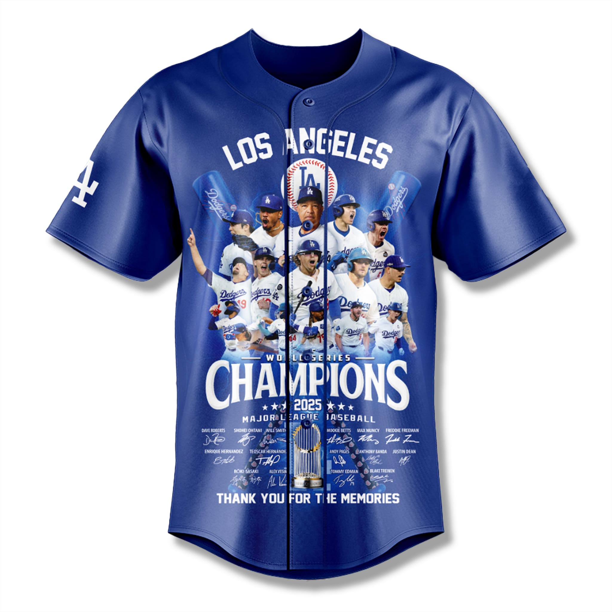 LA Dodgers Champions 2025 Thank You For The Memories Jersey LA Dodgers Champions 2025 Thank You For The Memories Jersey