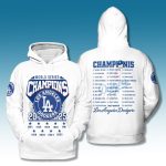 LA Dodgers World Series Champions Team Name Hoodie 2025