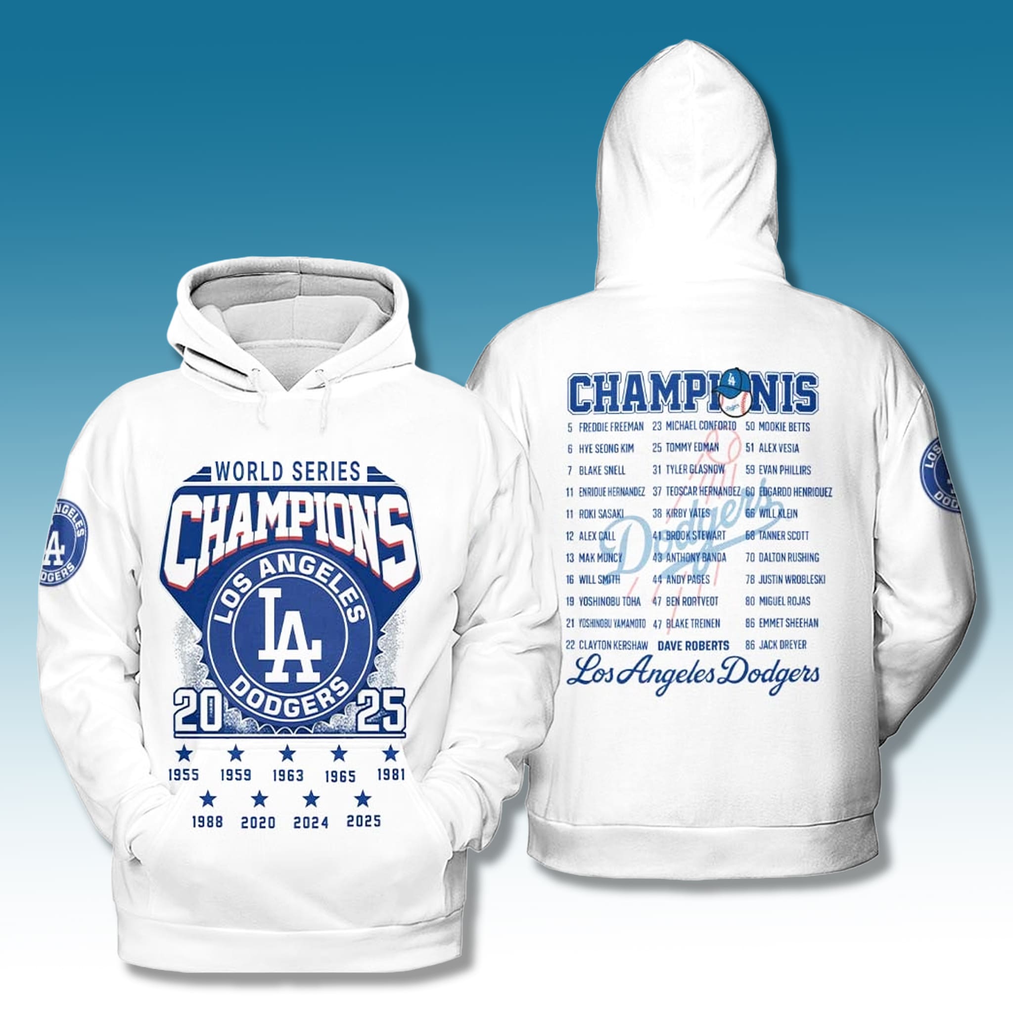 LA Dodgers World Series Champions Team Name Hoodie 2025 1 LA Dodgers World Series Champions Team Name Hoodie 2025 1