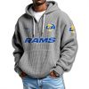 LA Rams 2025 Quarter Zip Waffle Hoodie 1