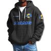 LA Rams 2025 Waffle Quarter Zip Hoodie 5 LA Rams 2025 Quarter Zip Waffle Hoodie 2