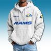 LA Rams 2025 Waffle Quarter Zip Hoodie 7 LA Rams 2025 Quarter Zip Waffle Hoodie 4