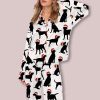 Labrador Silhouettes Christmas Satin Pajama Set