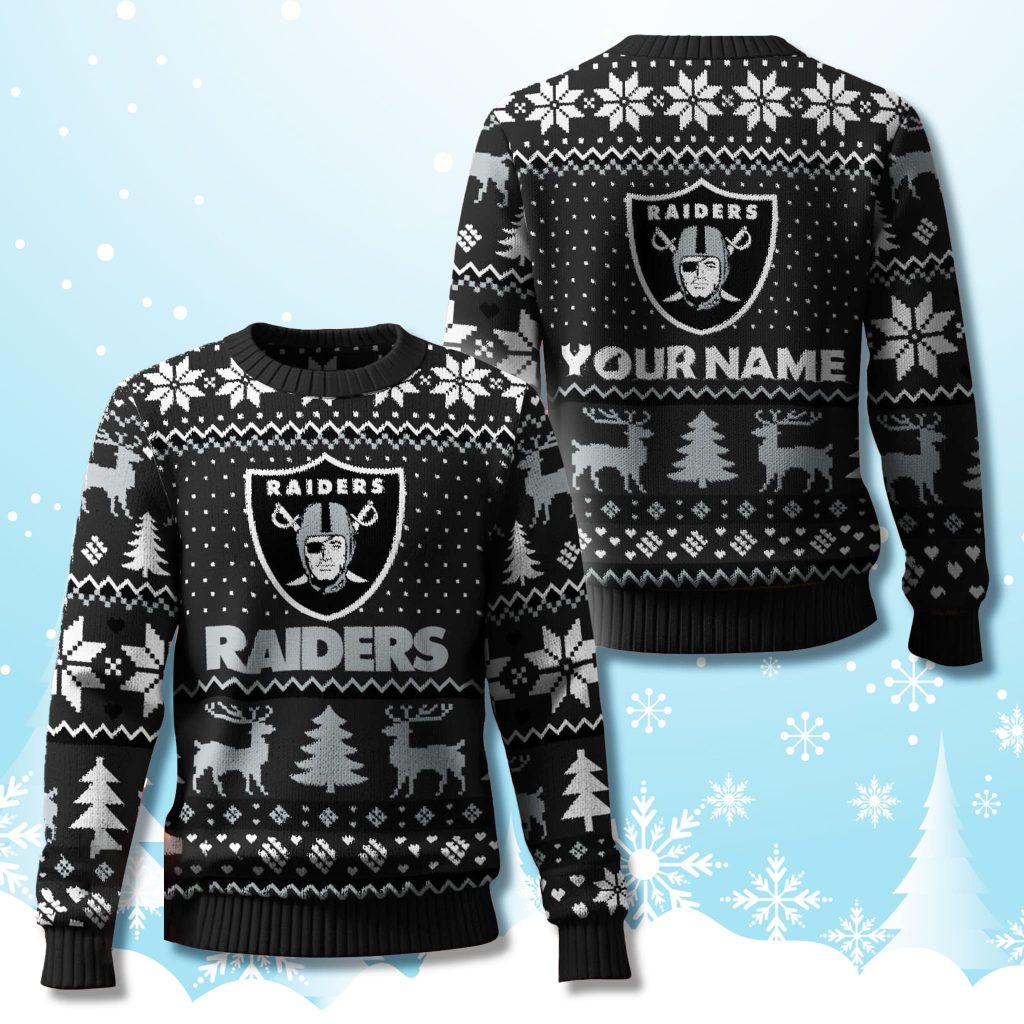 新品NFL RAIDERS オフィシャルセーター wool 100% サイズF Las-Vegas-Raiders-2025-