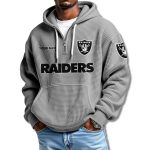 Raiders 2025 Waffle Quarter Zip Hoodie