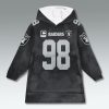 Las Raiders Captain Patch Blanket Hoodie 2025 5 Las Vegas Raiders Captain Patch Blanket Hoodie 3
