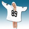 Raiders White Custom Blanket Hoodie 5 Las Vegas Raiders White Custom Blanket Hoodie 3