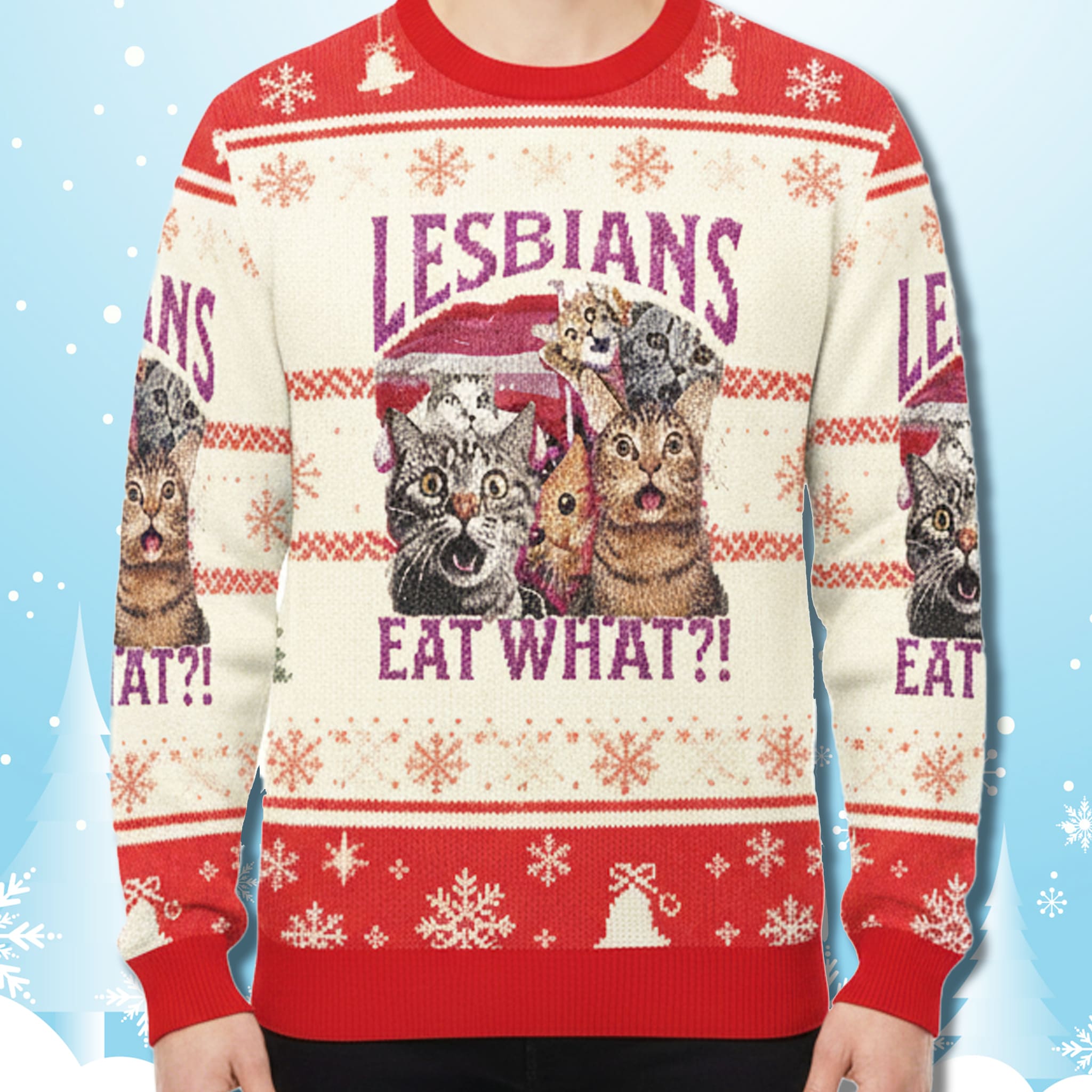 Lesbians Eat What Ugly Christmas Sweater 2 Lesbians Eat What Ugly Christmas Sweater