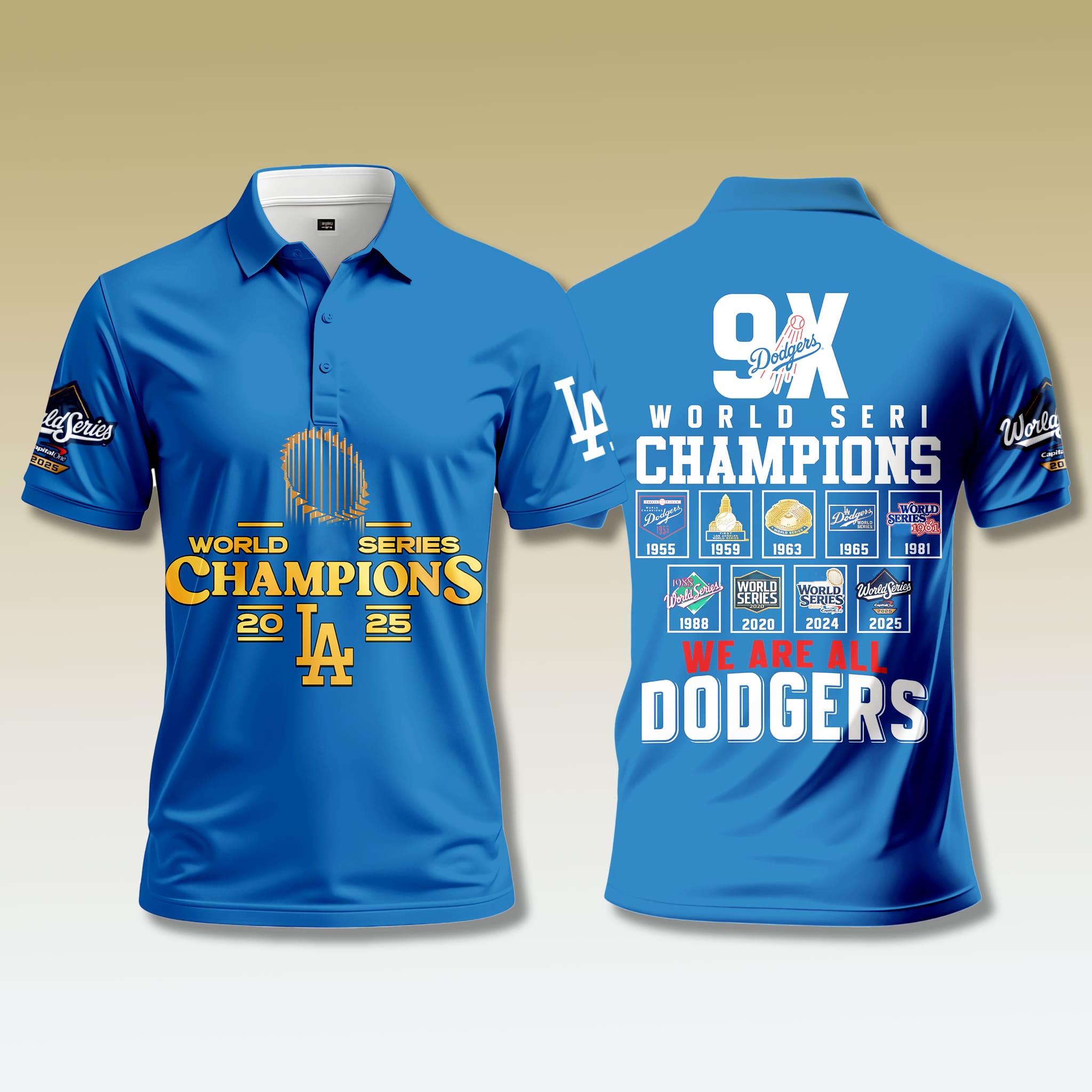 Los Angeles Dodgers 9x World Series Champions Polo Shirt 2 Los Angeles Dodgers 9x World Series Champions Polo Shirt
