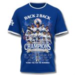 Los Angeles Dodgers World Series 2024 2025 Back 2 Back Champions Shirt