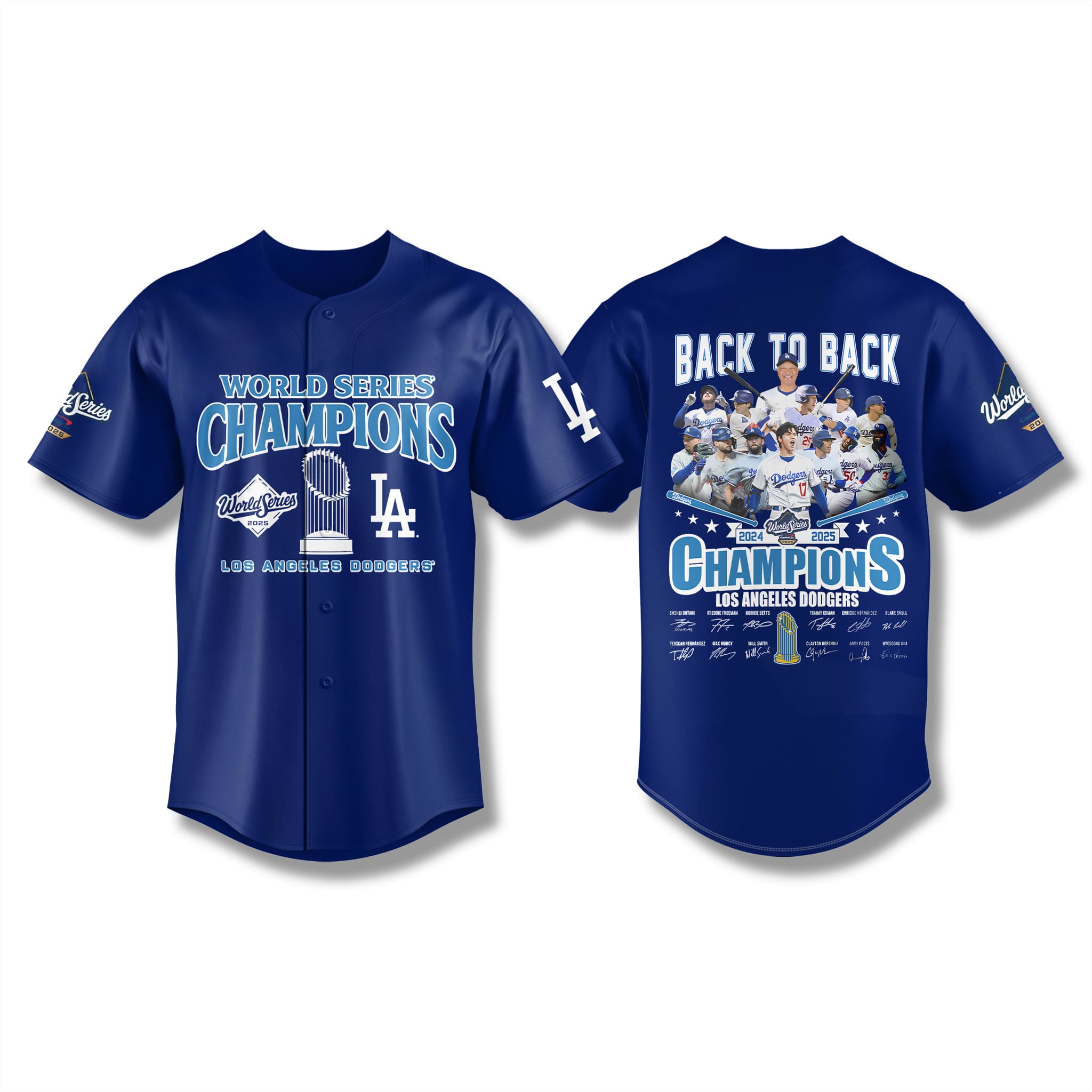 Los Angeles Dodgers World Series 2025 Back To Back Champions Jersey 1 Los Angeles Dodgers World Series 2025 Back To Back Champions Jersey 1