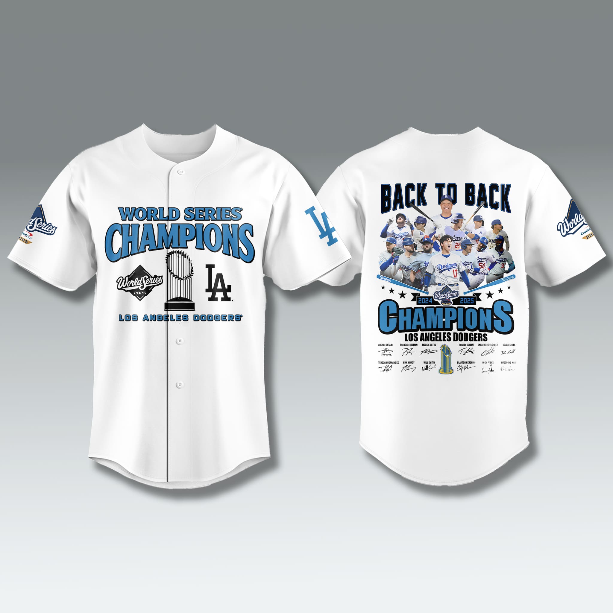 Los Angeles Dodgers World Series 2025 Back To Back Champions Jersey Los Angeles Dodgers World Series 2025 Back To Back Champions Jersey