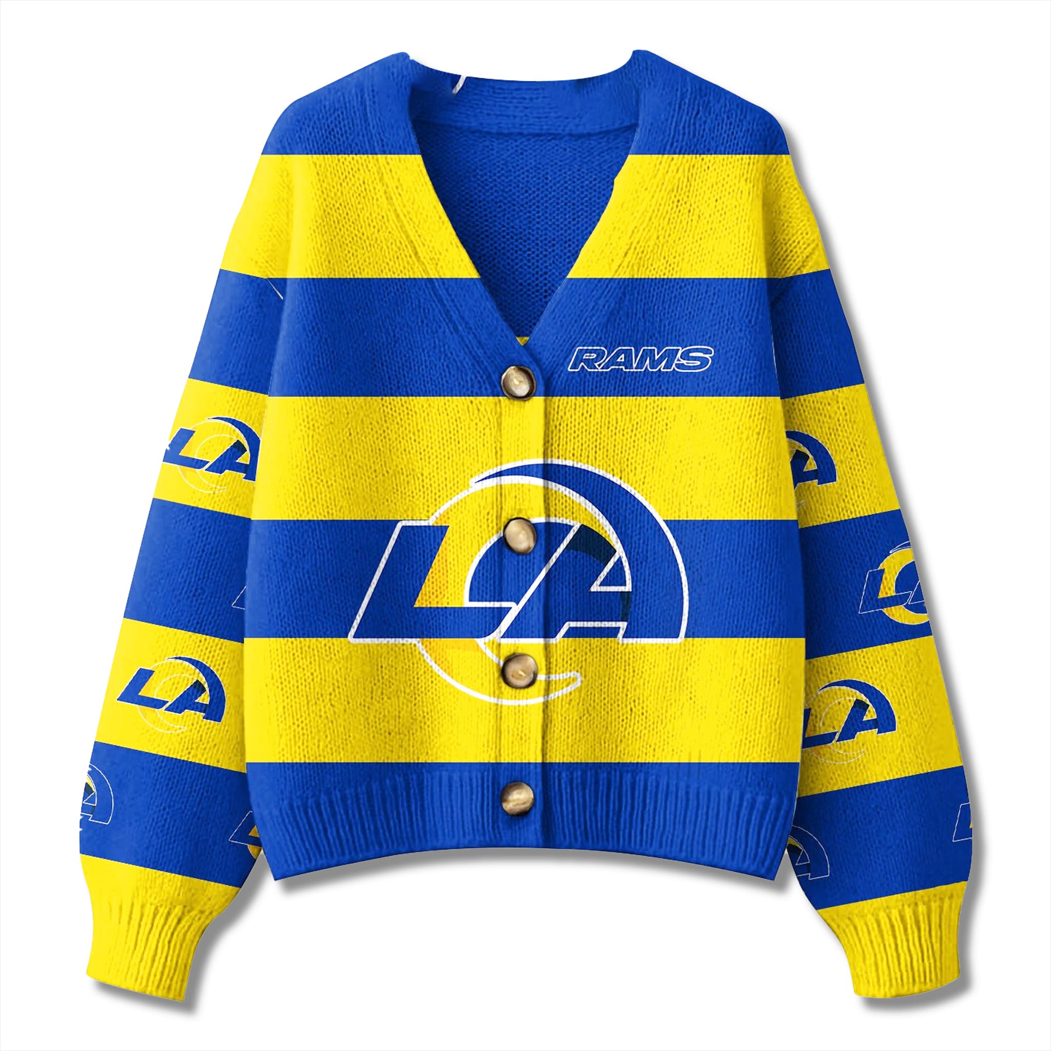 Los Angeles Rams Christmas Cardigan Sweater 2025 2 Los Angeles Rams Christmas Cardigan Sweater 2025 2