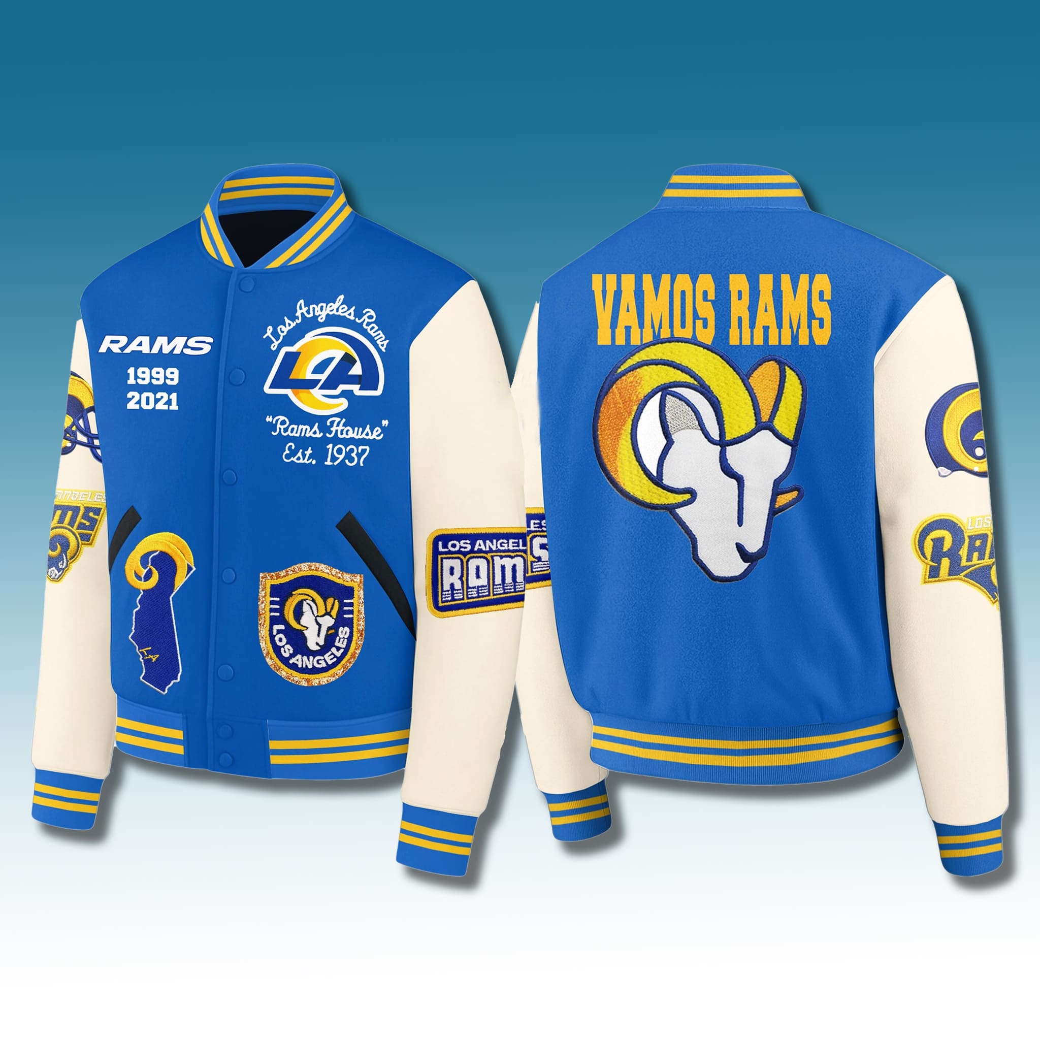 Rams House 2025 EST 1937 Varsity Jacket