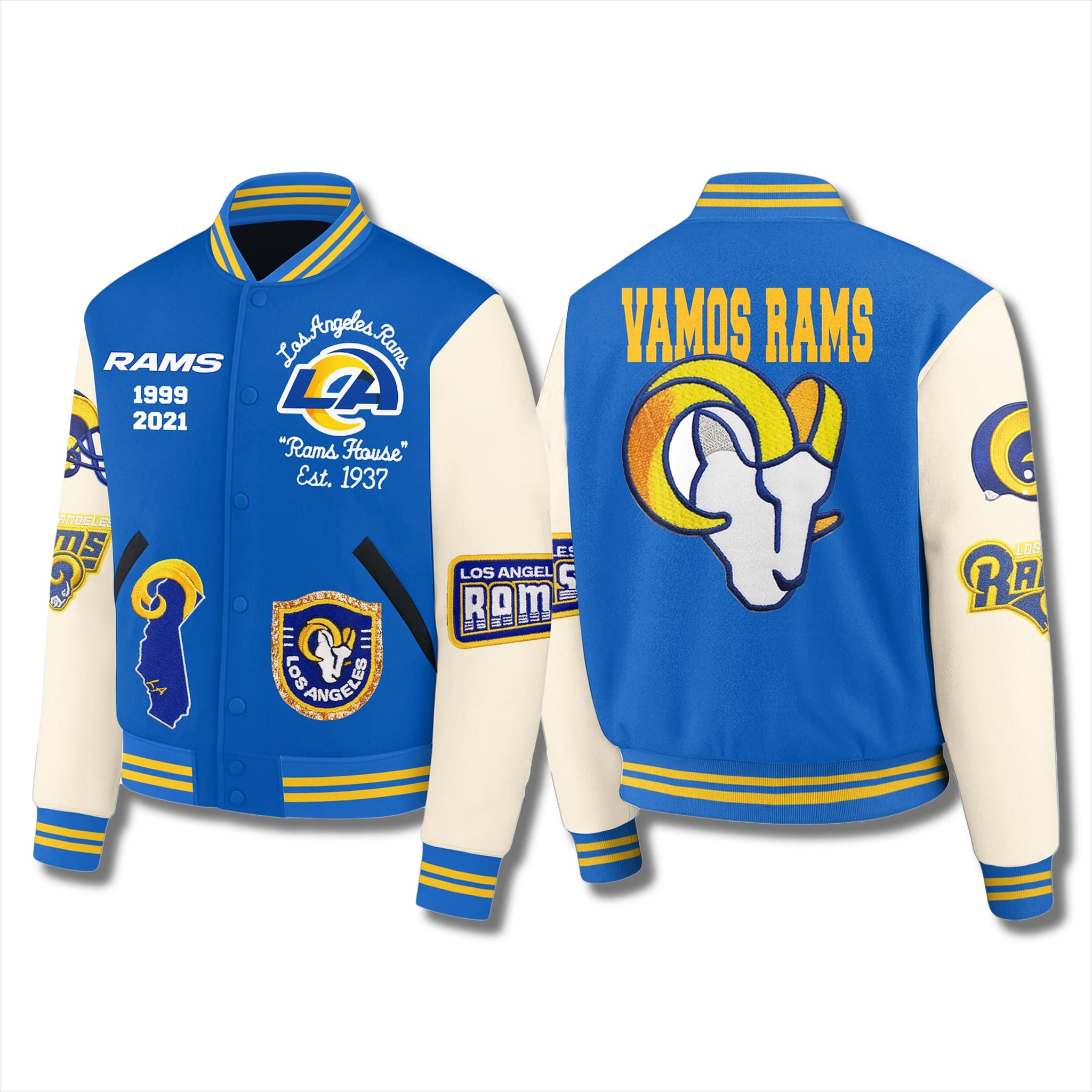 Rams House 2025 EST 1937 Varsity Jacket