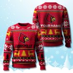 Louisville Cardinals Christmas Personalized Ugly Sweater 2025