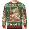 Marlboro Cigarettes Smoking Cat Christmas Sweater 6 Marlboro Cigarettes Smoking Cat Christmas Sweater 2