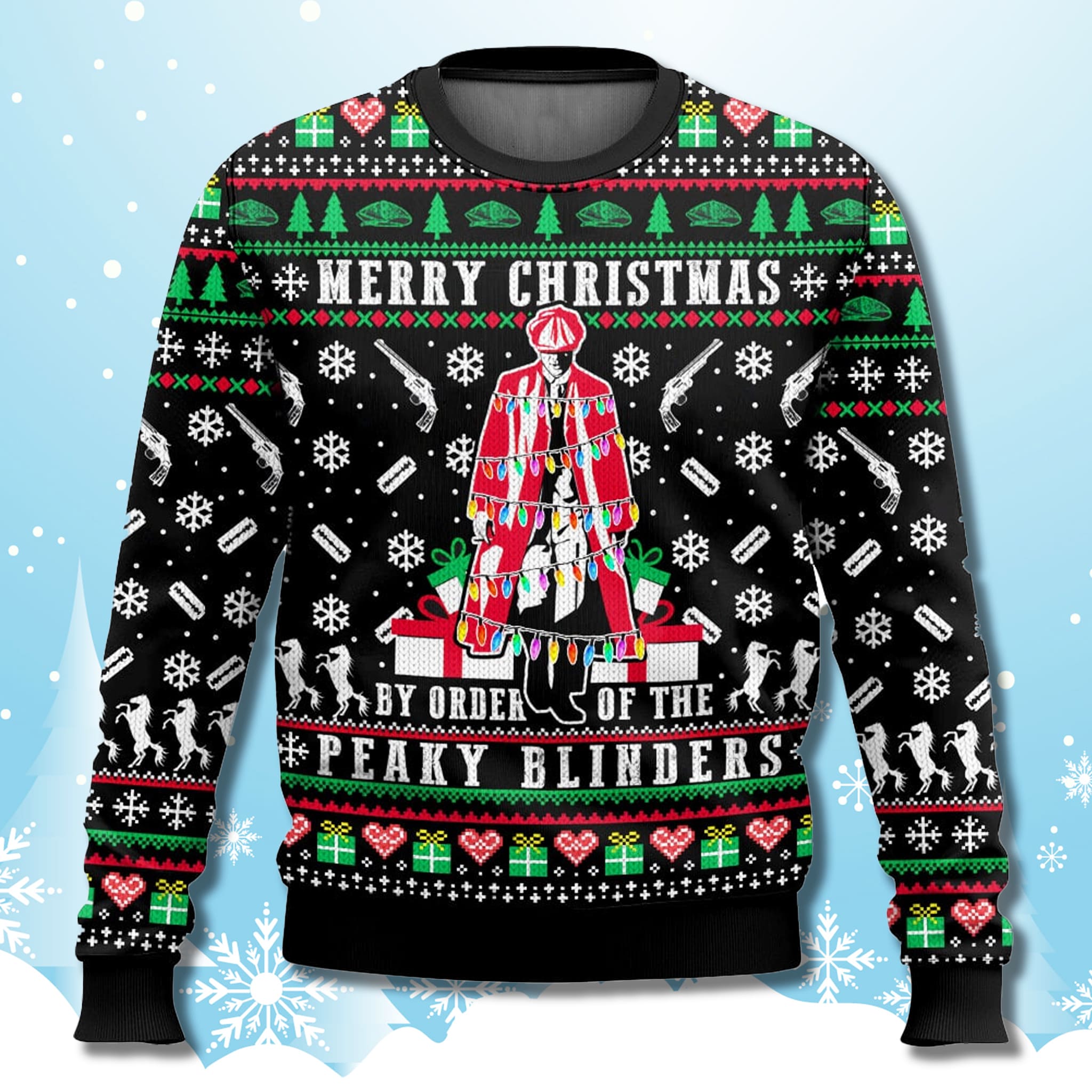 Merry Christmas By The Order Of The Peaky Blinders Ugly Sweater 3 Merry Christmas By The Order Of The Peaky Blinders Ugly Sweater