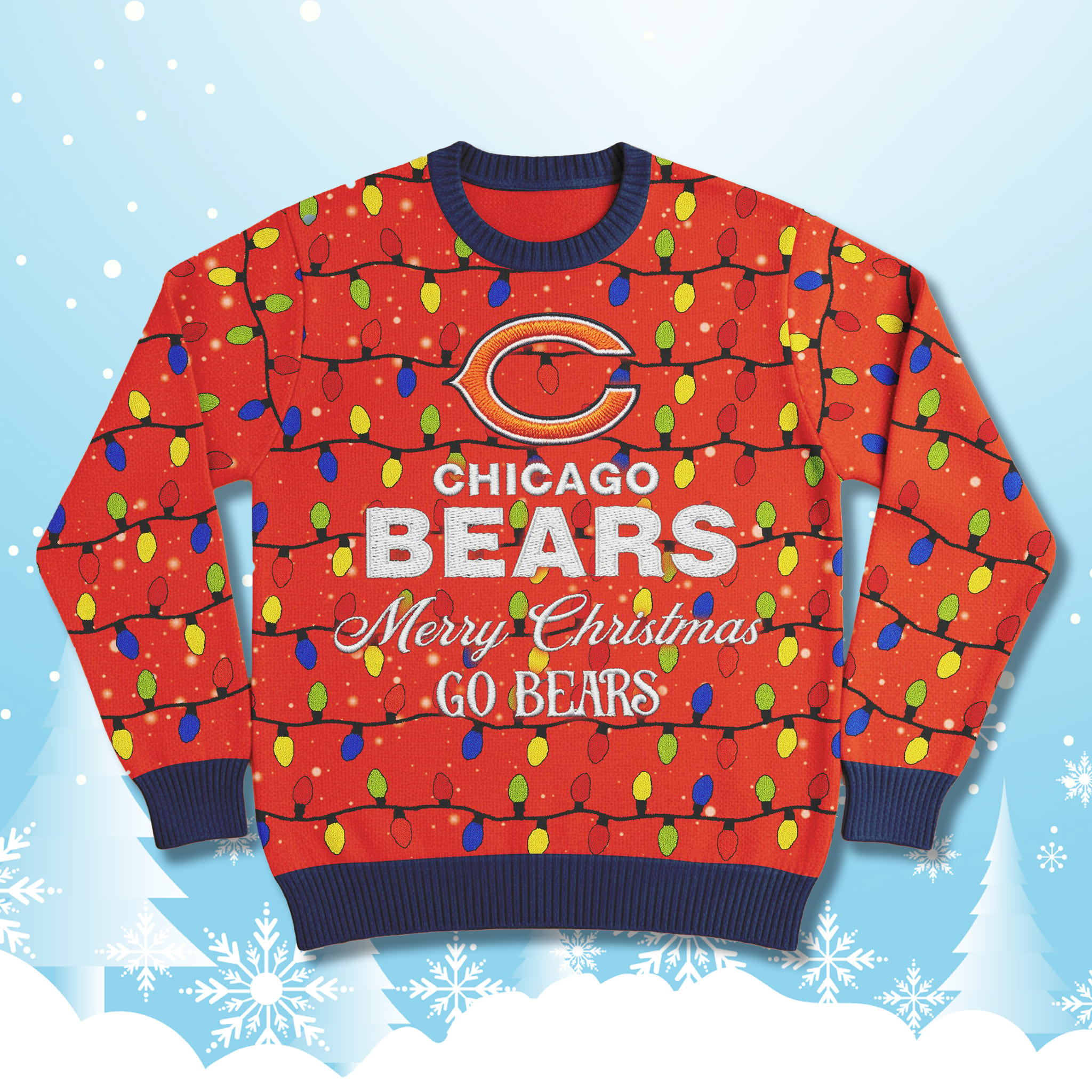 Merry Christmas Go Bears Ugly Sweater 2025 2 Merry Christmas Go Bears Ugly Sweater 2025 2