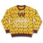 Merry Christmas Go Commanders Ugly Sweater 2025