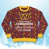 Merry Christmas Go Commanders Ugly Sweater 2025 2