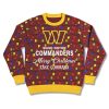 Merry Christmas Go Commanders Ugly Sweater 2025 32