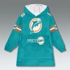 Miami Dolphins Fins Up Blanket Hoodie 4