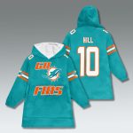 Miami Football Go Fins Blanket Hoodie