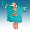 Miami Football Go Fins Blanket Hoodie 5 Miami Football Go Fins Blanket Hoodie 3
