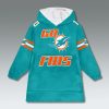 Miami Football Go Fins Blanket Hoodie 6 Miami Football Go Fins Blanket Hoodie 4
