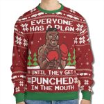 Mike Tyson Everyone Has A Plan Ugly Christmas Sweater