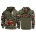 Minnesota Golden Gophers Military Camo Quarter Zip Hoodie 2025
