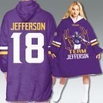 Vikings Team Jefferson Blanket Hoodie