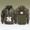 Nebraska Cornhuskers Military Camo Quarter Zip Hoodie 2025 1