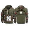 Nebraska Cornhuskers Military Camo Quarter Zip Hoodie 2025 2