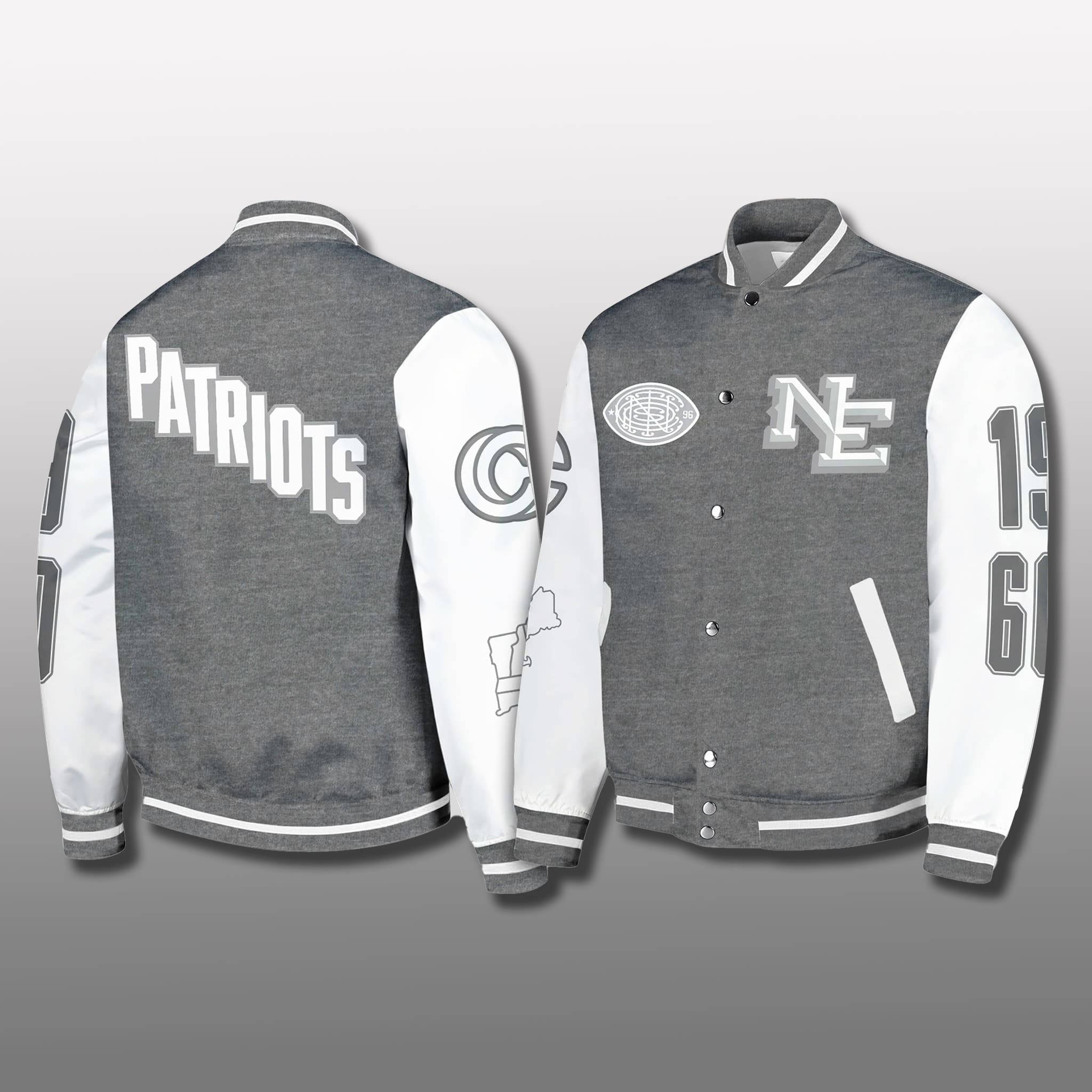 Patriots 1960 Rivalries Varsity Jacket 1 New England Patriots 1960 Rivalries Varsity Jacket 2