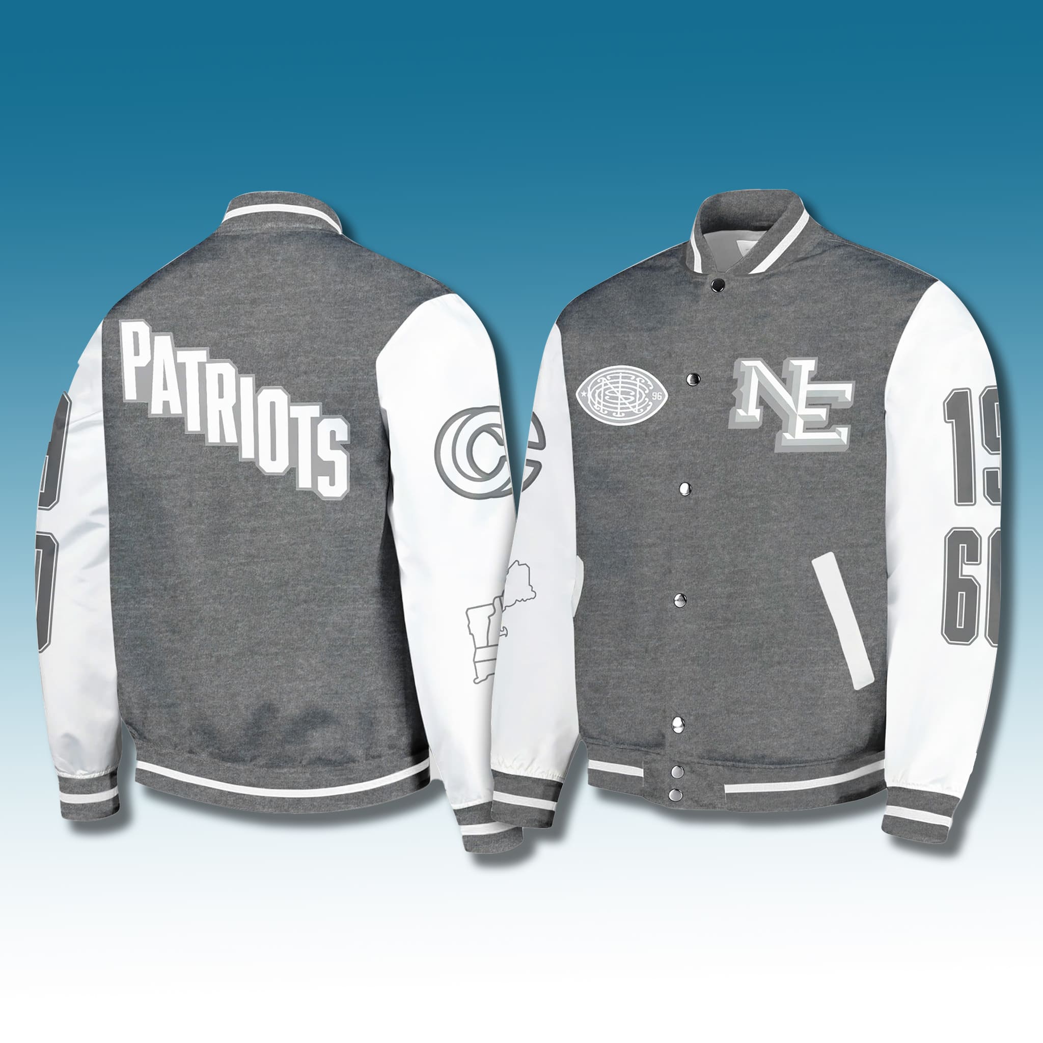 New England Patriots 1960 Rivalries Varsity Jacket New England Patriots 1960 Rivalries Varsity Jacket
