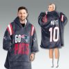 New England Patriots Go Pats Blanket Hoodie 2