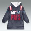 Patriots Go Pats Blanket Hoodie 6 New England Patriots Go Pats Blanket Hoodie 4