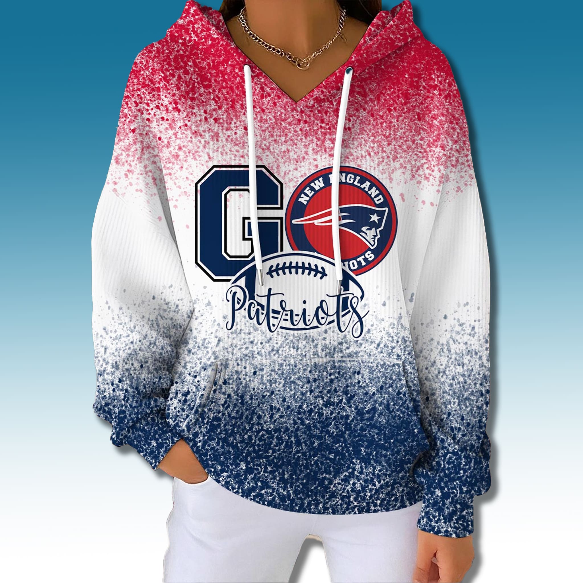 New England Patriots Gradient Christmas Waffle Hoodie 2025 2 New England Patriots Gradient Christmas Waffle Hoodie 2025 2