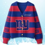 Giants Christmas Cardigan Sweater 2025