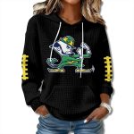 Notre Dame Fighting Irish 2025 Leprechaun Printed Waffle Hoodie