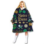 Notre Dame Fighting Irish Leprechaun 2025 Blanket Hoodie