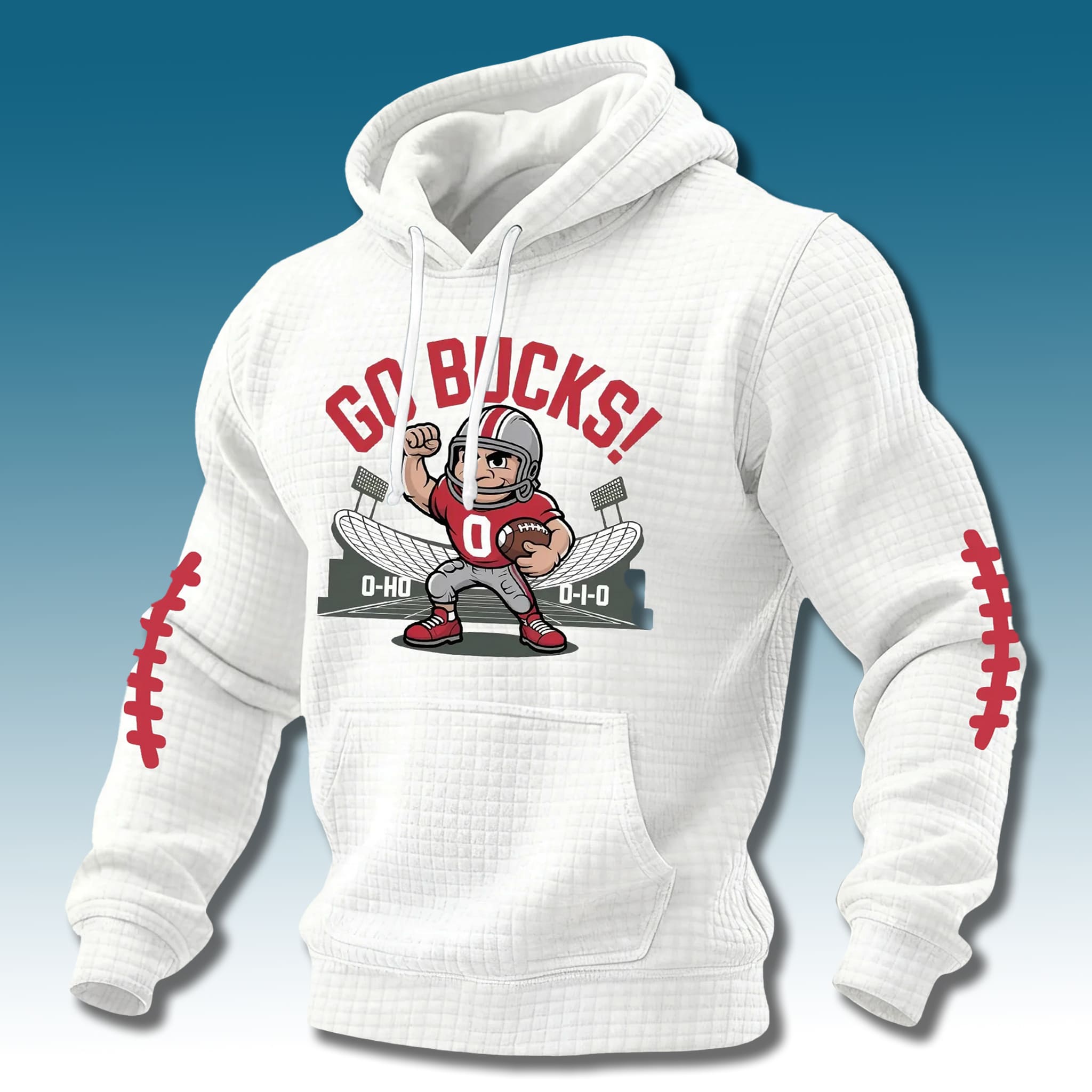 Ohio States Football Go Bucks Waffle Hoodie 1 Ohio States Football Go Bucks Waffle Hoodie 1