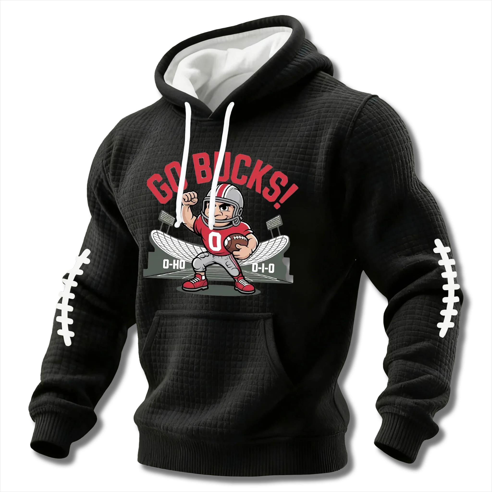 Ohio States Football Go Bucks Waffle Hoodie 2 Ohio States Football Go Bucks Waffle Hoodie
