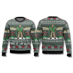 National Lampoon's Vacation Fire It Up Dad Christmas Ugly Sweater