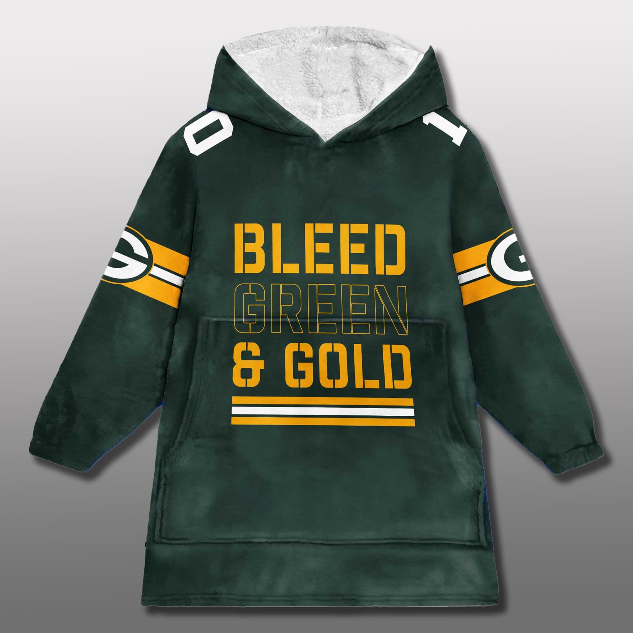 Packers Bleed Green And Gold Unisex Blanket Hoodie 1 Packers Bleed Green And Gold Unisex Blanket Hoodie 2