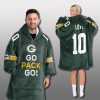 Packers Go Pack Go Unisex Blanket Hoodie 7 Packers Go Pack Go Unisex Blanket Hoodie