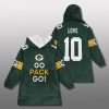 Packers Go Pack Go Unisex Blanket Hoodie 7 Packers Go Pack Go Unisex Blanket Hoodie 2