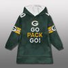 Packers Go Pack Go Unisex Blanket Hoodie 5 Packers Go Pack Go Unisex Blanket Hoodie 3